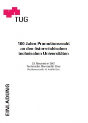 100 Jahre Promotionsrecht an den österreichischen technischen Universitäten