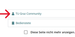 1 5 Einstieg TUGRAZonline mit Pfeil neu Community