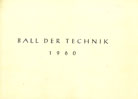 Deckblatt Ball der Technik 1960