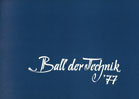 Deckblatt Ball der Technik 1977